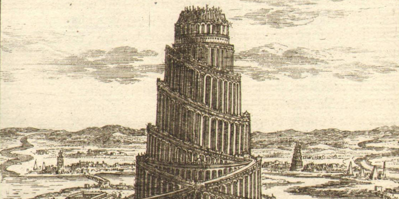 En konstnärs tolkning av Babels torn